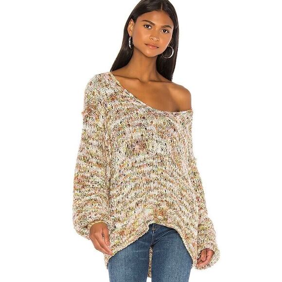 Free People Highland Chunk Knit Sweater, Medium $128 - Picture 1 of 6